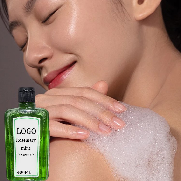 Wholesale shower gel Private brand Rosemary Mint Moisturizing men's body wash