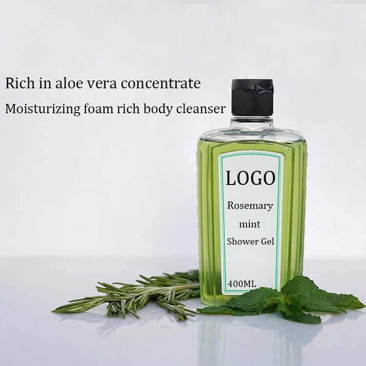 Wholesale shower gel Private brand Rosemary Mint Moisturizing men's body wash