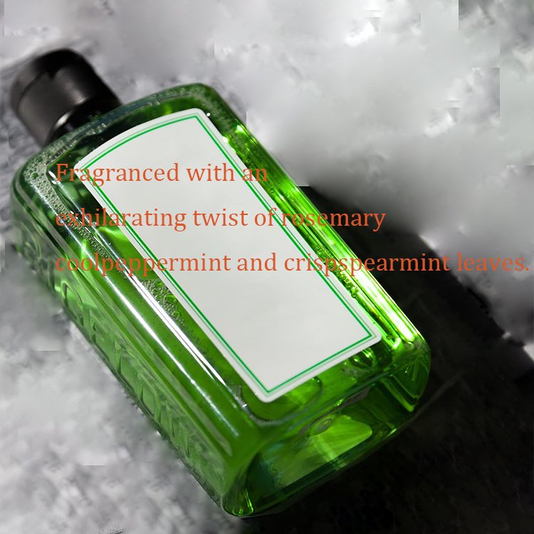 Wholesale shower gel Private brand Rosemary Mint Moisturizing men's body wash
