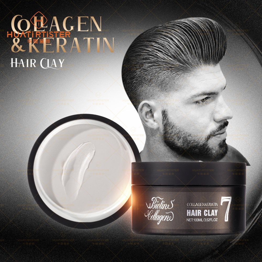 Huati Sifuli BIOTINES OEM Water-based Wax Pomade Strong Hold Hair Styling Mens Hair Matte Clay