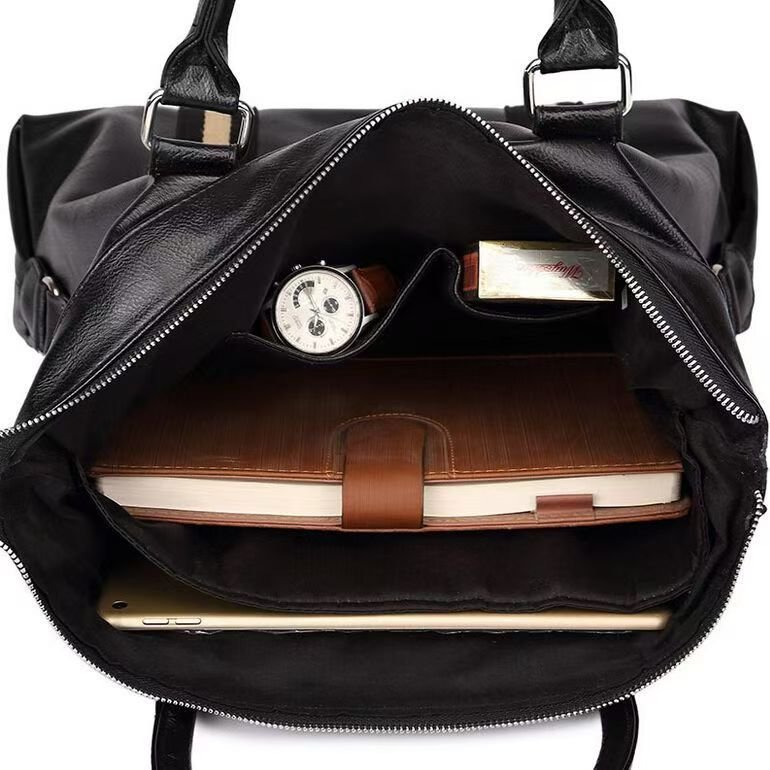 Handbag male briefcase Casual business single shoulder crossbody bag fashion brand new horizontal leather men's office bag