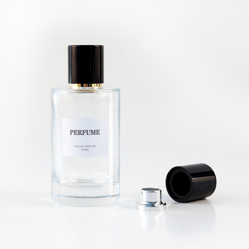 Wholesale Custom logo 30ml 50ml 100ml glass perfume spray bottle glass fragrance cosmetic packaging bottle with different cap