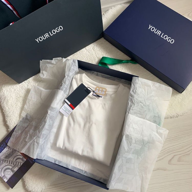 Custom Designs Matte Black White Luxury Retail Garment Clothing Package Gift Packaging Paper Boxes With Logo For Clothes T Shirt
