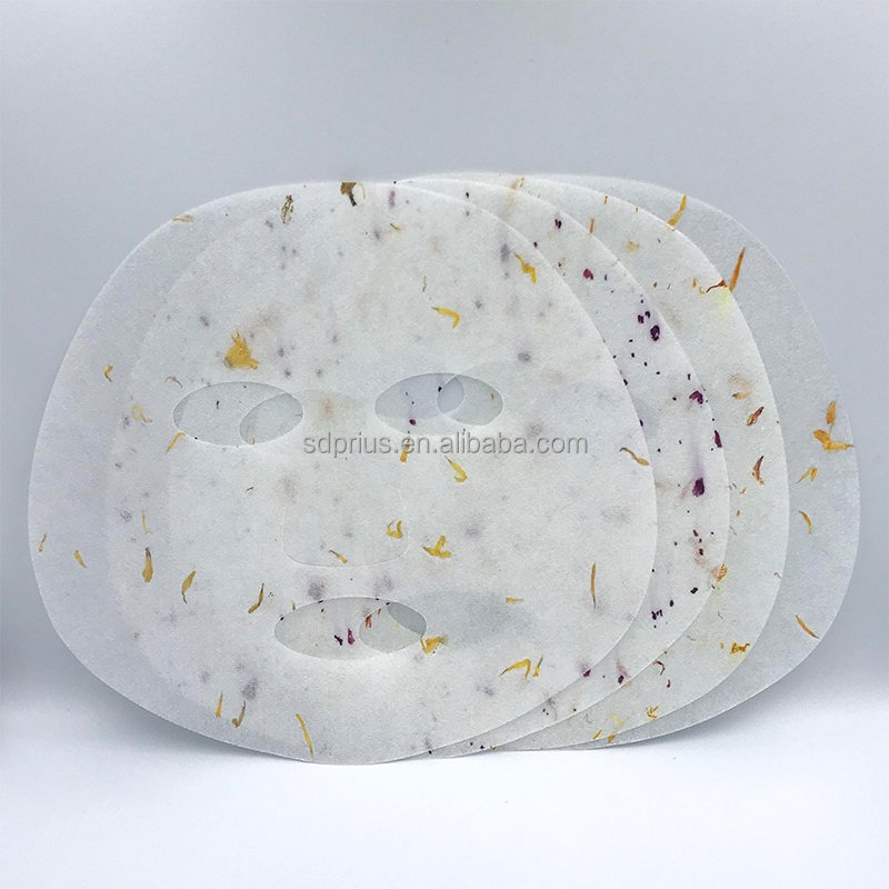 Dry Face Mask Sheet Rose Petal Hyaluronic Acid Powder Nonwoven Mask Sheet Repairing Skin Care Freeze-dried Mask Unisex OEM/ODM