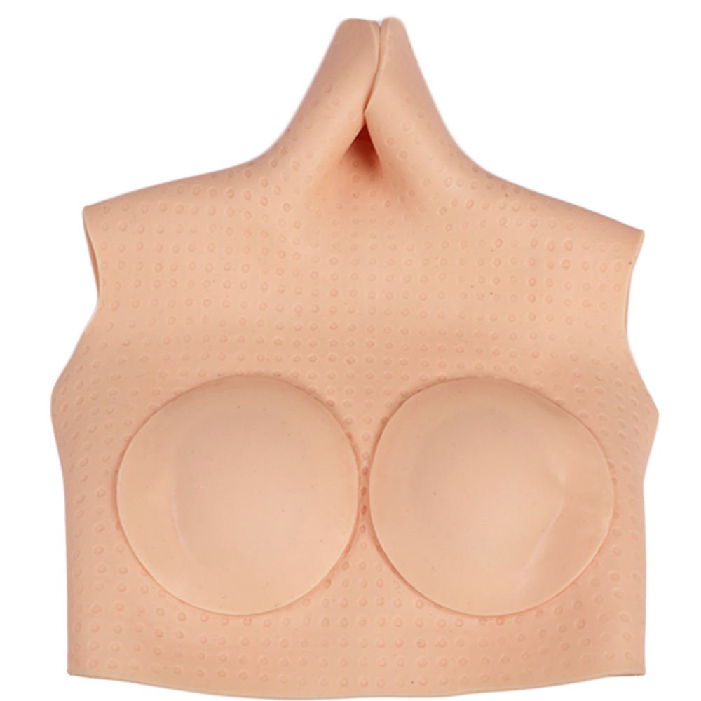 High Collar Cosplay Transgender Silicone Breast Forms Realistic Tits boobs Breast Enhancer Pads For Man To Woman