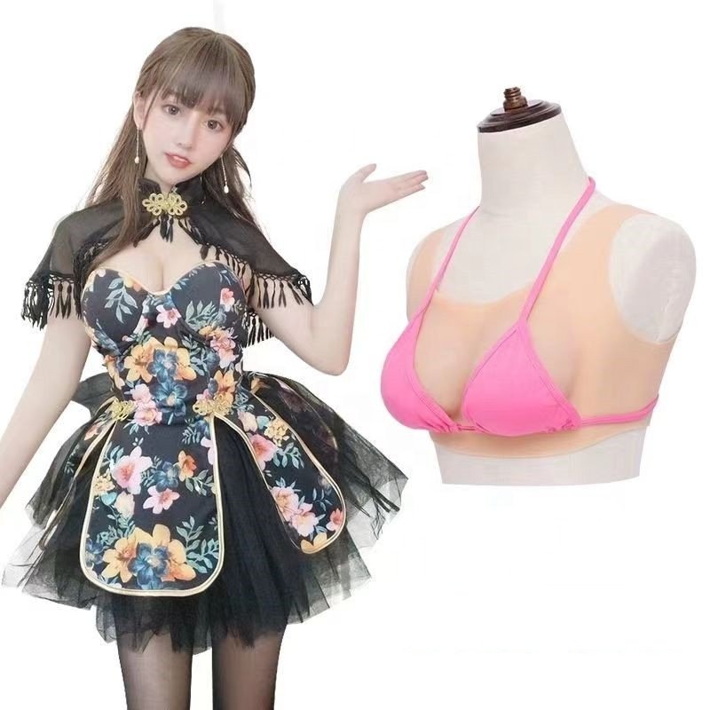 Liquid silicone gel filled realistic s cup inflatable breast forms for Crossdressers False breasts