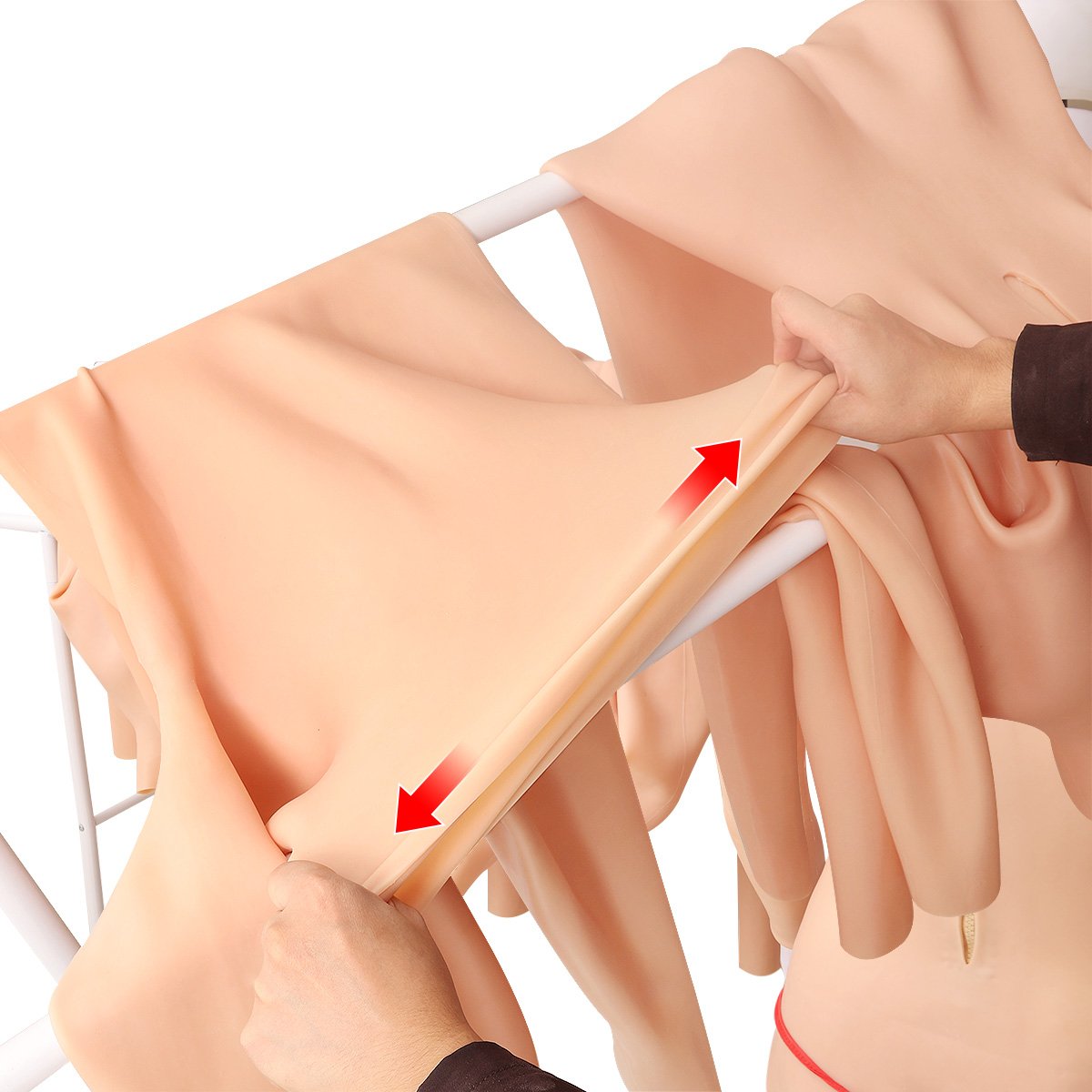 Silicone realistic breast form Bodysuit Fake Vagina Suit Male To Female artificial Boob For women Crossdresser Cosplay