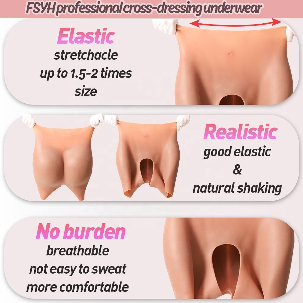 Women's Underwear fesses artificiel silicon padded panties panty Lifter Body Shaper enhancer padd breast form plus size shapers