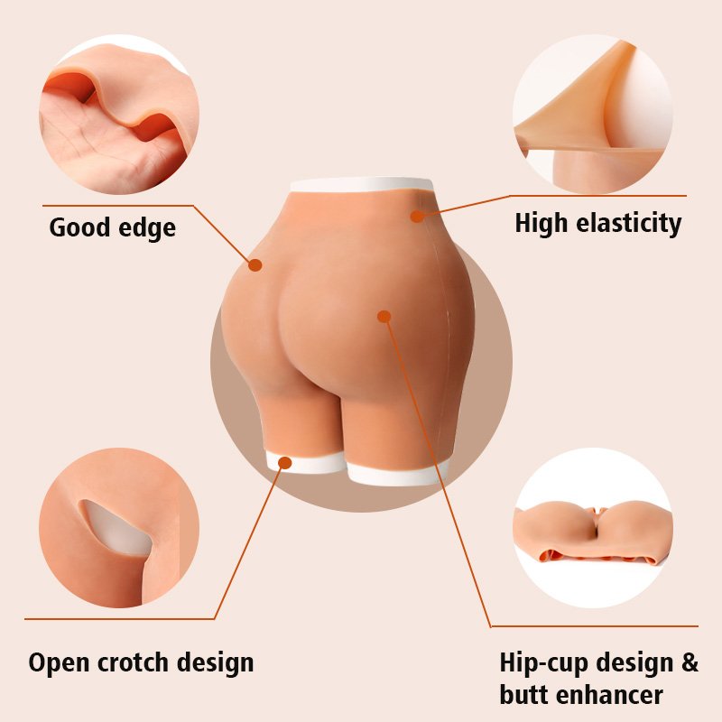 Women's Underwear fesses artificiel silicon padded panties panty Lifter Body Shaper enhancer padd breast form plus size shapers