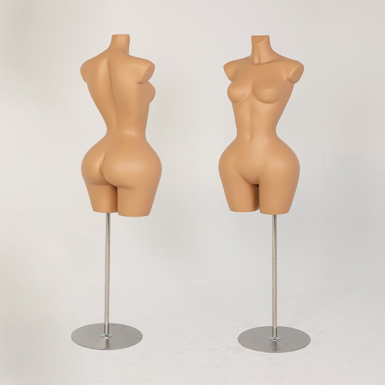 Afellow Fiberglass Female half body Mannequin women dress form big hips bust curvy mannequins female torso gold color