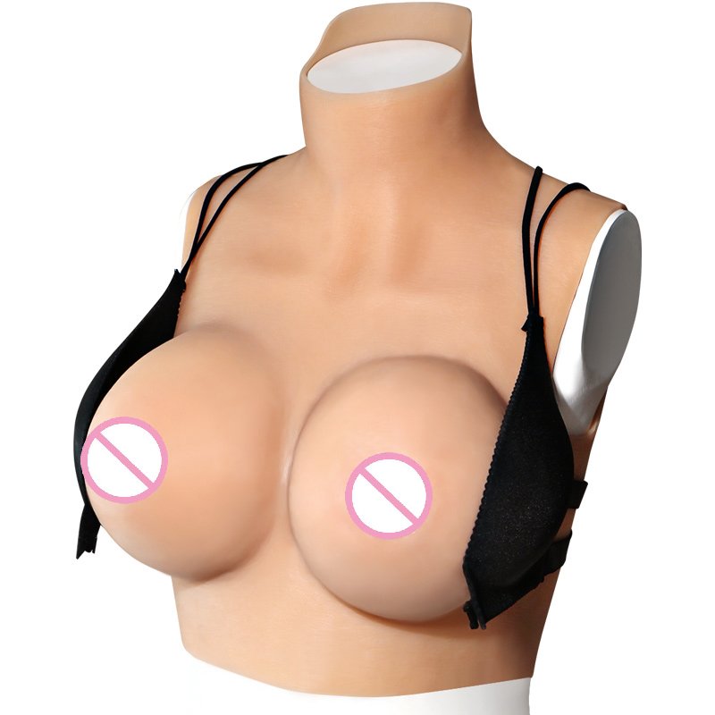 Transgender Drag Queen Silicon Breast plate F Cup Jelly Filled Fake Tits Breast Forms Lifelike Fake Boobs for Cross dresser