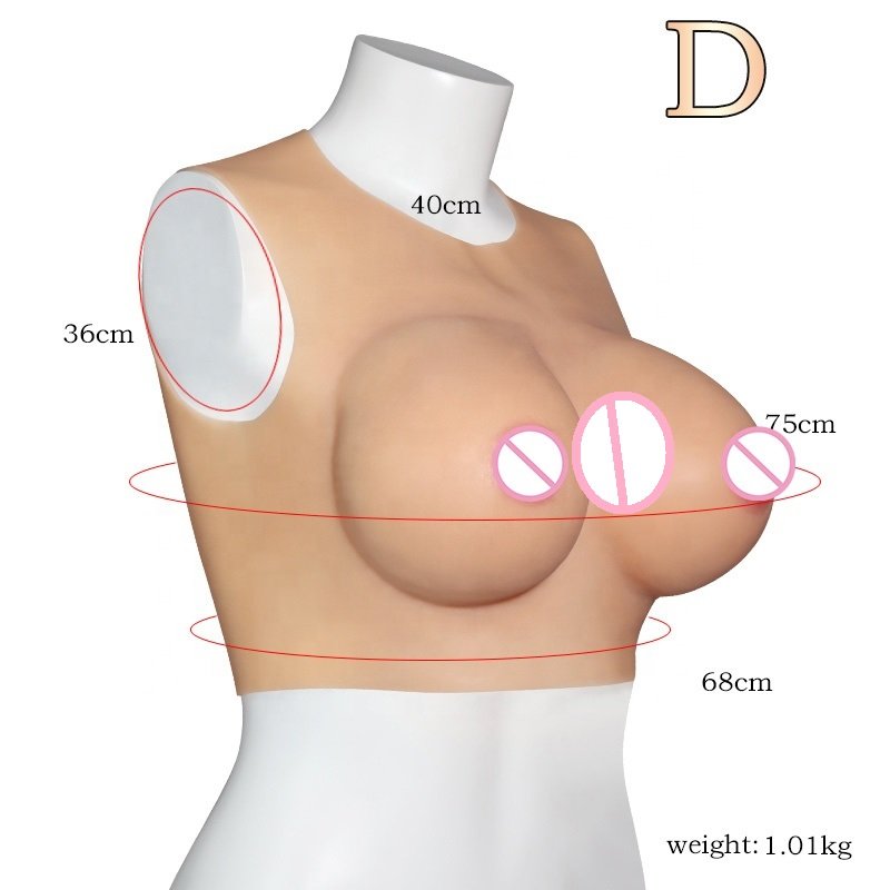 Soft Silicone Artificial D-cup Big Breast Boobs Forms Crossdresser for Female and Women Crossdressing