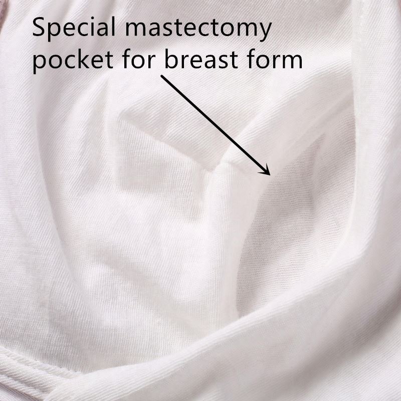 New Design Super Comfortable Wireless Front Closure Mastectomy Bras for Prothesis Women Wear Silicone Breast Forms 100% Cotton