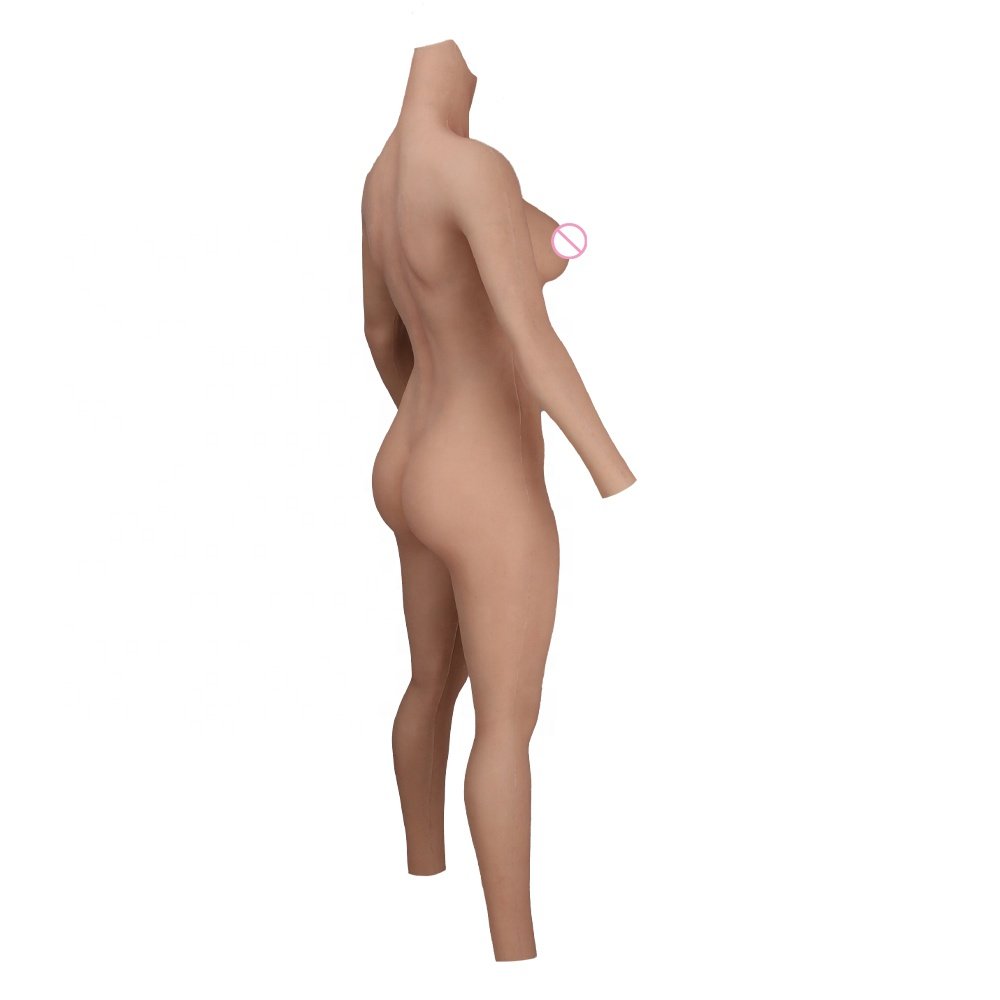 Drag queen Artificial E Cup Full Silicone Bodysuit Breast Plate Fake Vagina Breast Form Underwear Bodysuit