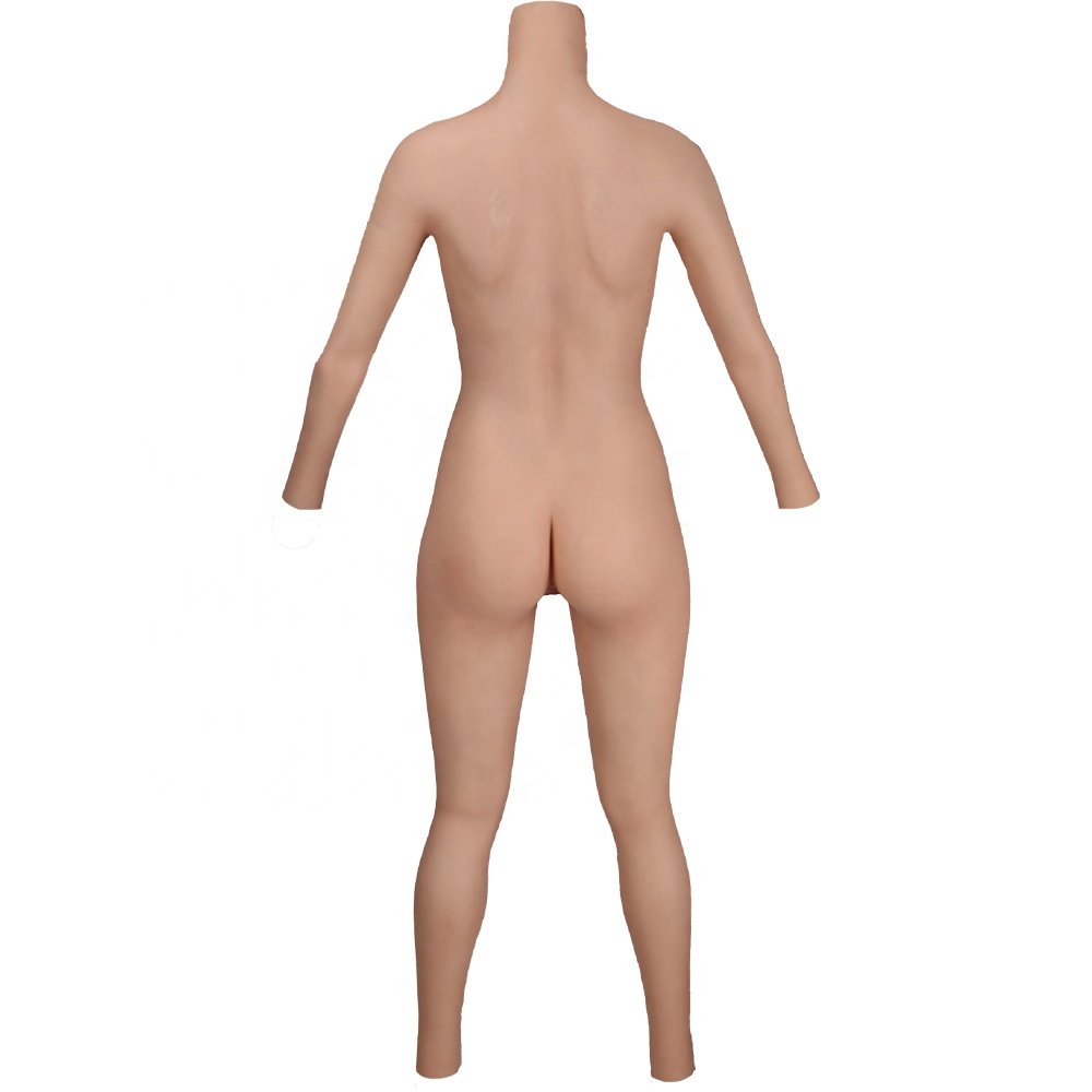Drag queen Artificial E Cup Full Silicone Bodysuit Breast Plate Fake Vagina Breast Form Underwear Bodysuit