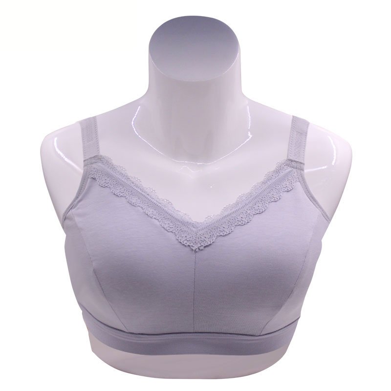 6052 Silicone Breast Forms Mastectomy surgery Cotton Lace Bra With Pockets Artificial Breast Prosthesis Woman Wireless Bra