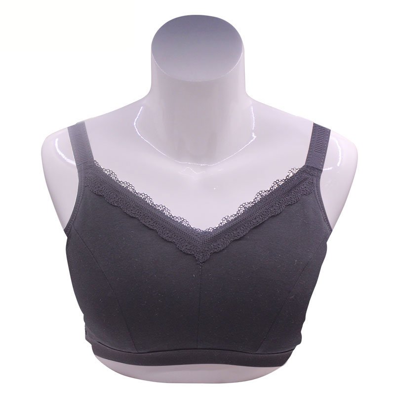 6052 Silicone Breast Forms Mastectomy surgery Cotton Lace Bra With Pockets Artificial Breast Prosthesis Woman Wireless Bra