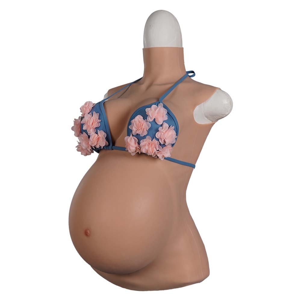 Realistic Silicone Cosplay Crossdresser Pregnant Belly Big Soft Breast Form with Stretch Marks Twins for Costume or Roleplay