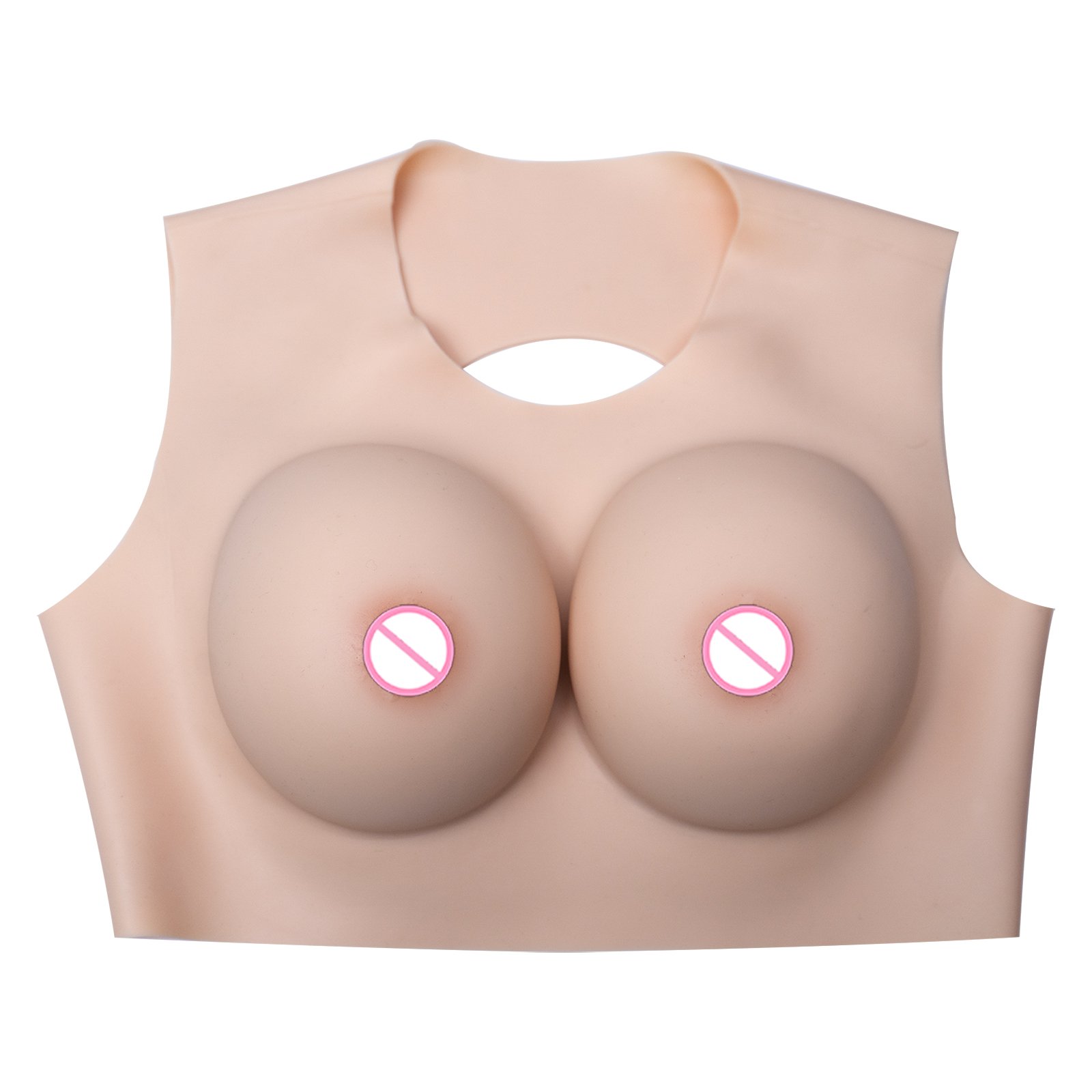 Artificial Soft Free Boobs Round Neck Hollow Style Sexy Bar Forms Crossdresser Cosplay Suit Silicone Breast For Men