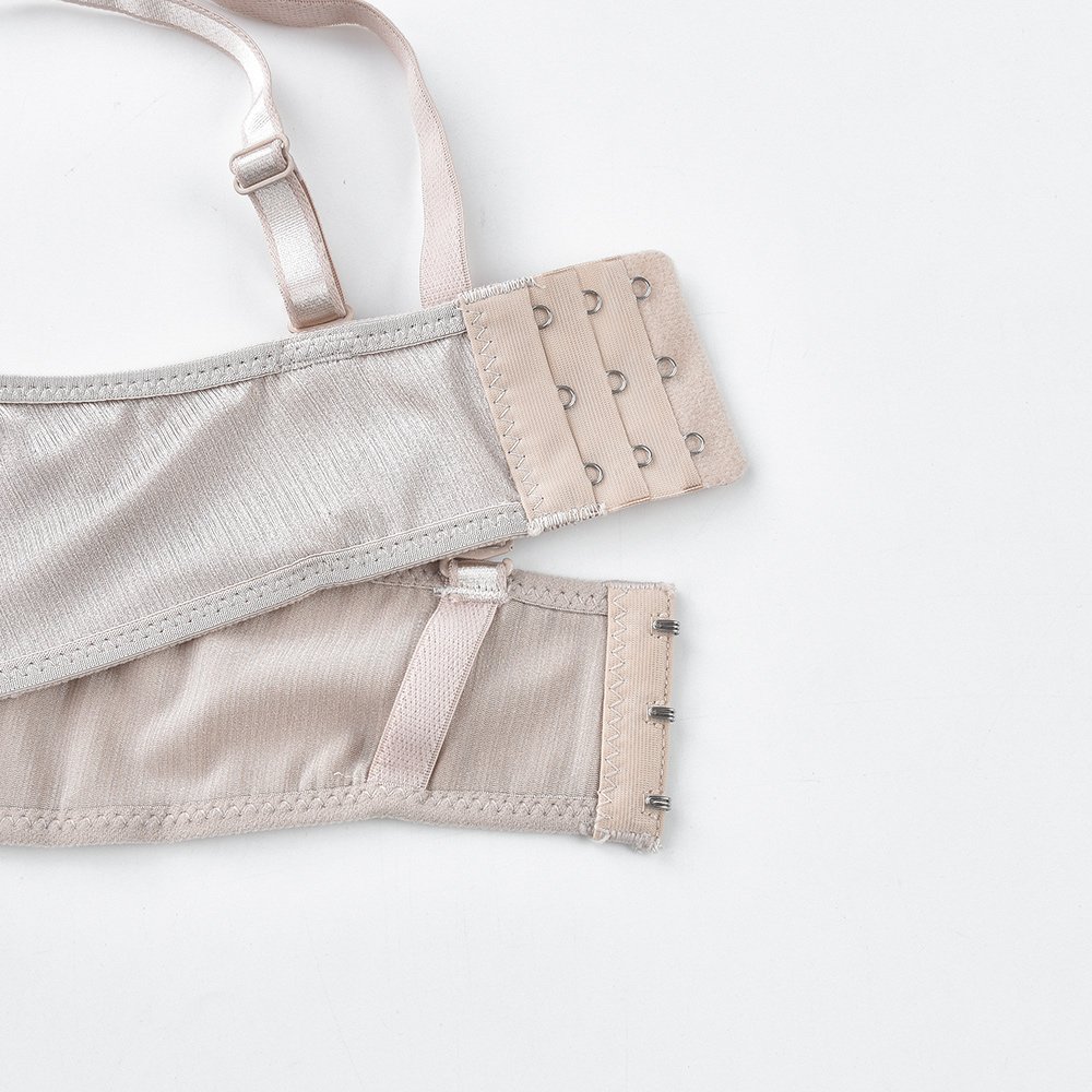Ultra-Comfort Big Size Women Bra with Breathable Fabric and Superior Lift Effect Elegant Champagne Wirefree Plus Size Bralette