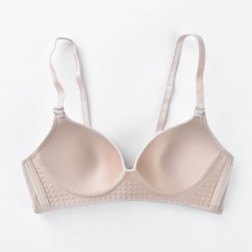 Ultra-Comfort Big Size Women Bra with Breathable Fabric and Superior Lift Effect Elegant Champagne Wirefree Plus Size Bralette