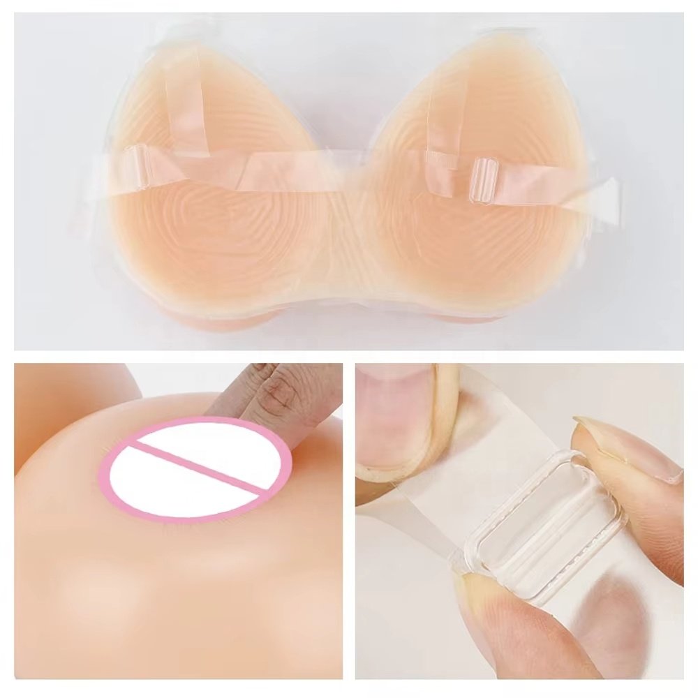 Silicone Artificial False Breast Forms Sissy Realistic Fake-Boobs Transgender Crossdresser Shemale Huge Chest Drag-Queen