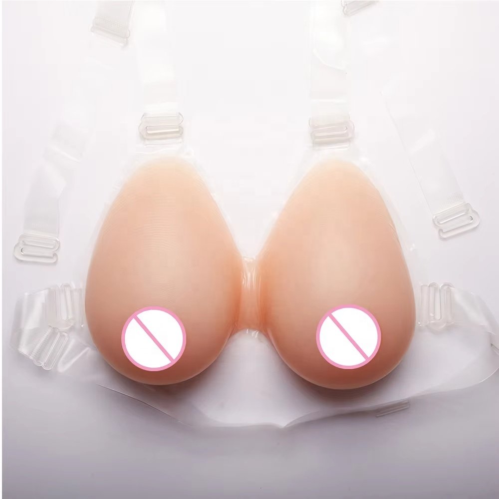 Silicone Artificial False Breast Forms Sissy Realistic Fake-Boobs Transgender Crossdresser Shemale Huge Chest Drag-Queen