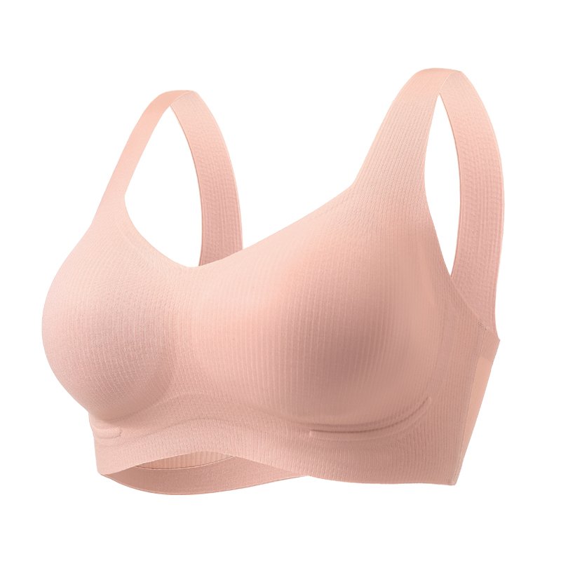 Big large cup bra plus size seamless V-neck Wide straps gather Jelly bar Lift chest XXL big breast support Sports Bras for Women