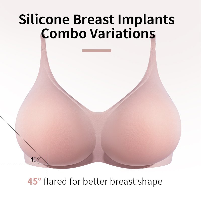ONEFENG 2 In 1 Silicone Breast Forms Pocket Bra False boobs breasts Silicone breastplate
