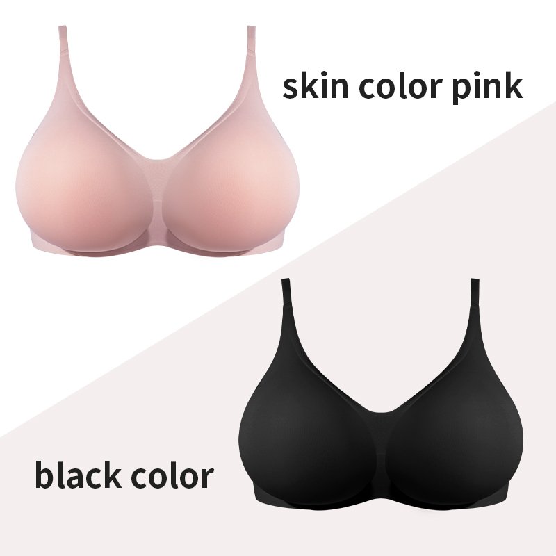 ONEFENG 2 In 1 Silicone Breast Forms Pocket Bra False boobs breasts Silicone breastplate