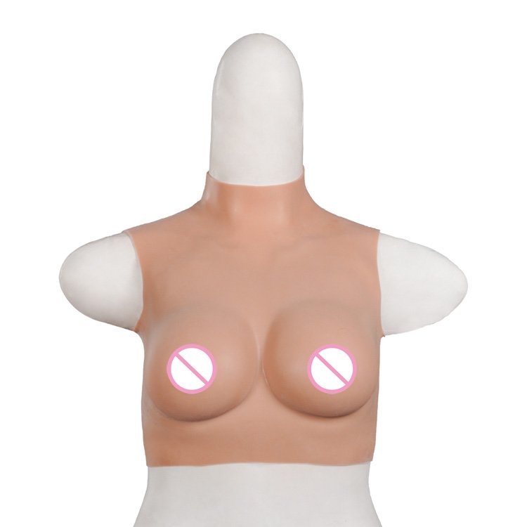 B01 US Warehouse Silicone Breastplate B Cup Fake Boobs Breast Forms Realistic Fake Breasts for Crossdresser