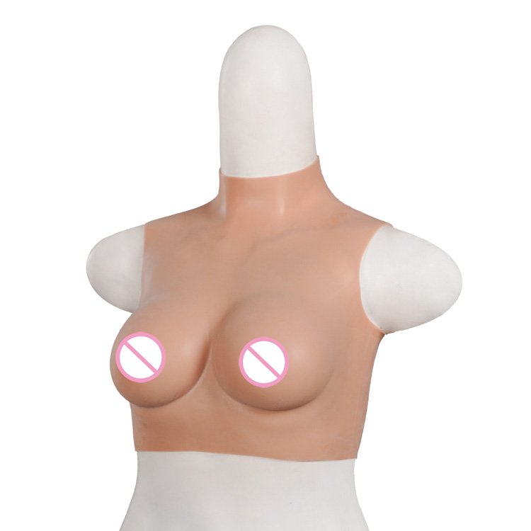 B01 US Warehouse Silicone Breastplate B Cup Fake Boobs Breast Forms Realistic Fake Breasts for Crossdresser