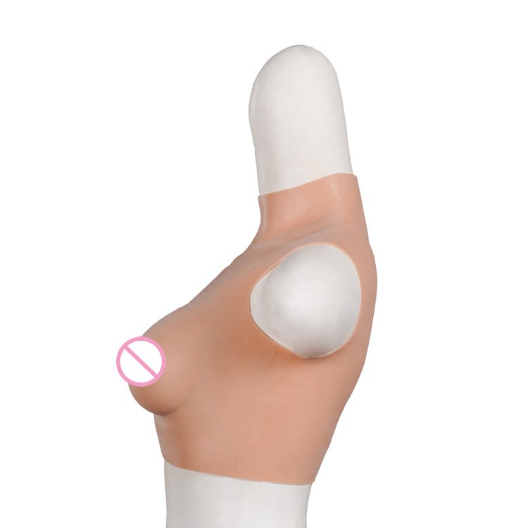 B01 US Warehouse Silicone Breastplate B Cup Fake Boobs Breast Forms Realistic Fake Breasts for Crossdresser
