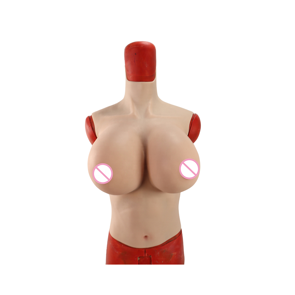 K Cup Crossdresser Cotton Filler Silicone Breast Forms Realistic Bra Fake Boobs Reusable Bum for men to women