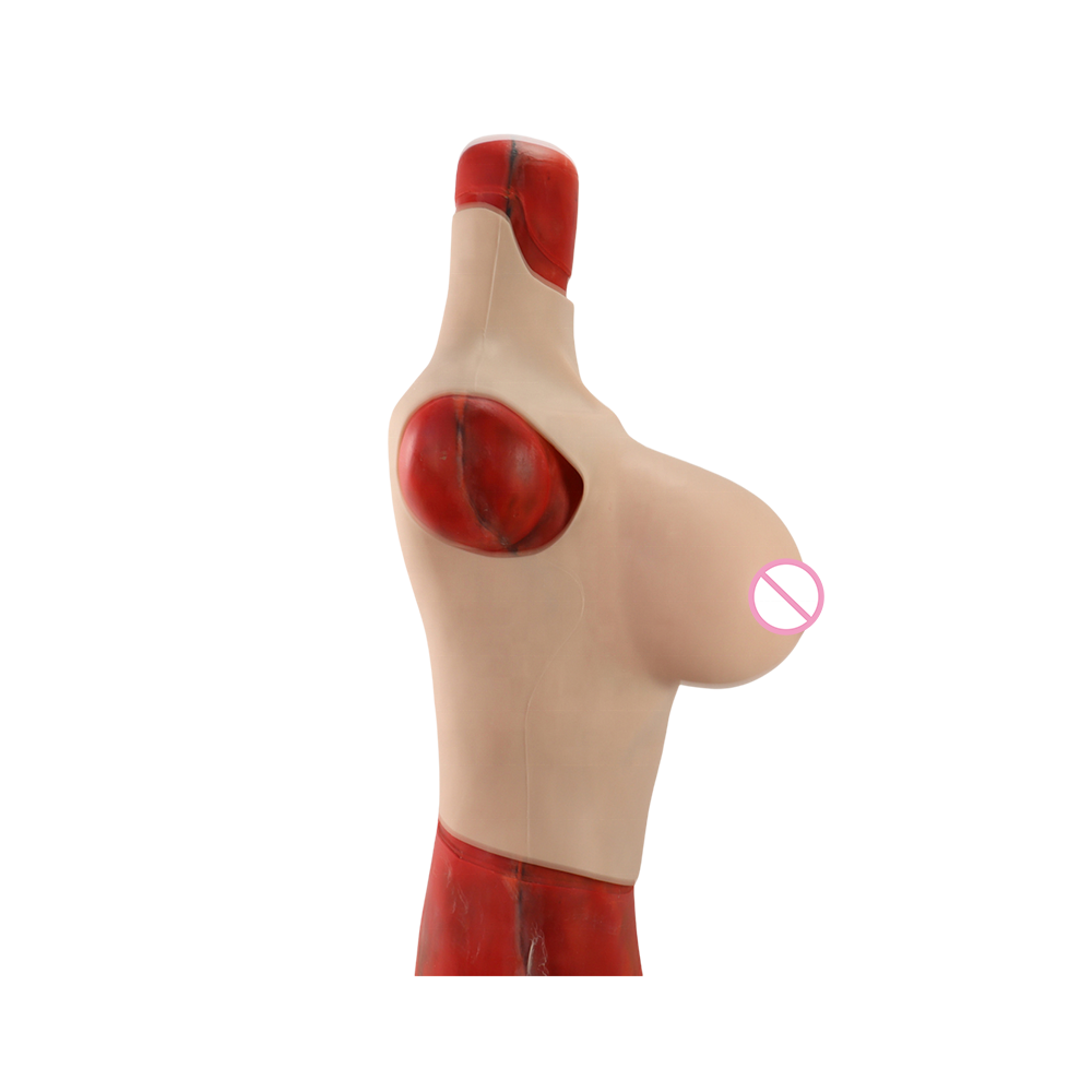 K Cup Crossdresser Cotton Filler Silicone Breast Forms Realistic Bra Fake Boobs Reusable Bum for men to women
