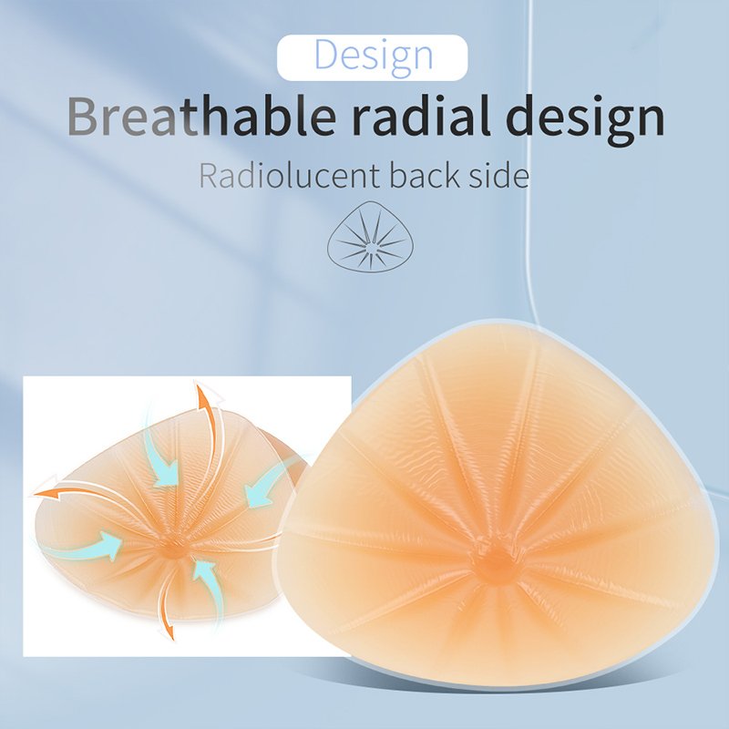 Mastectomy Prosthetic Silicone Breast Form For Swimming Silicone Breast Pad Match Post Surgery Bra with Pockets