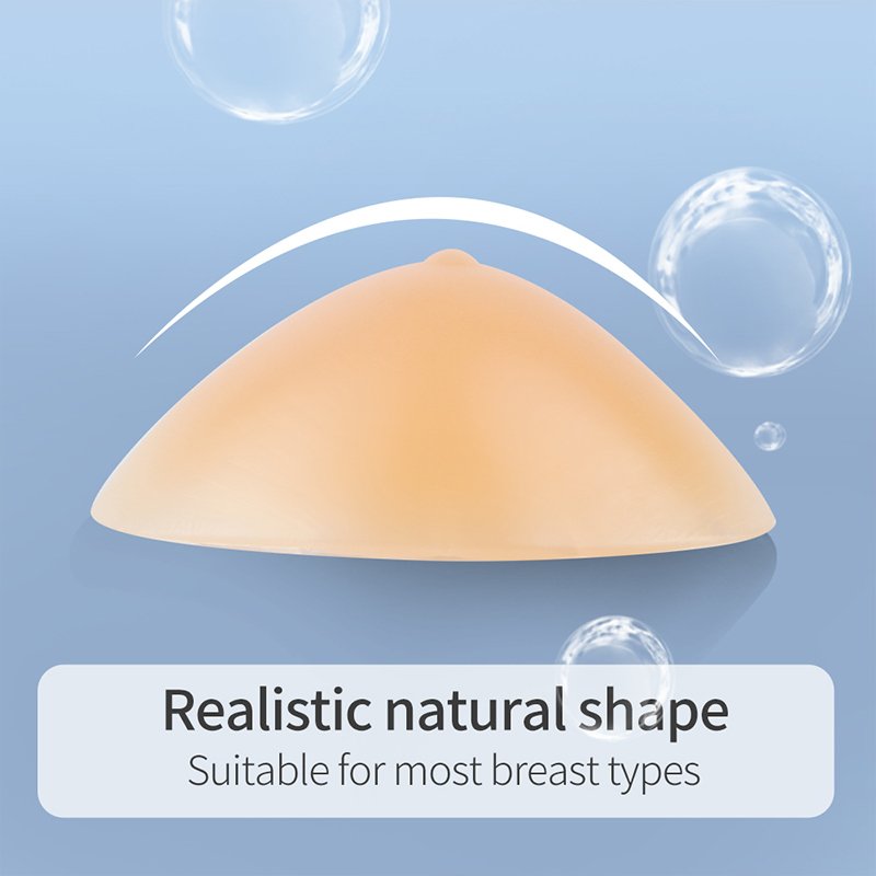 Mastectomy Prosthetic Silicone Breast Form For Swimming Silicone Breast Pad Match Post Surgery Bra with Pockets