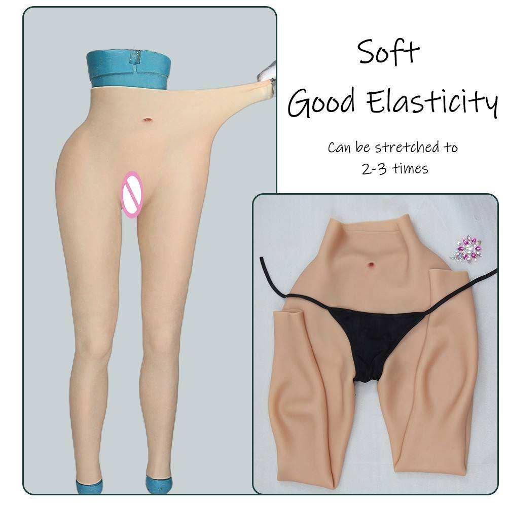 New Arrival silicone boobs with arms Artificial Breasts Fake penetrable Vagina Pants half Body suit Men to women