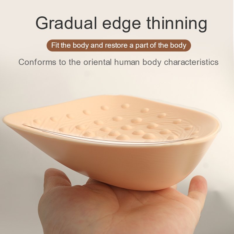 Silicone Breast Form Mastectomy Prosthesis Triangle Shape Lightweight Bra Pad Enhancer (1 Piece)