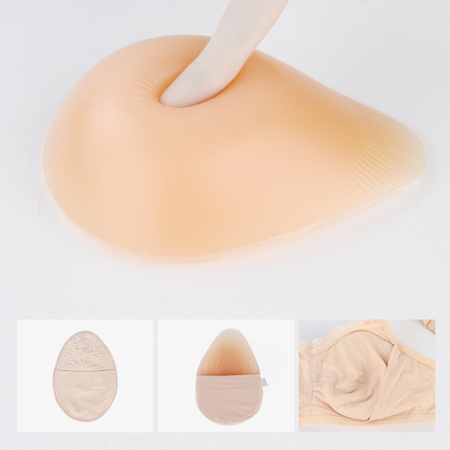 High Quality Artificial Prosthesis Tear Drop Silicone Breast Forms for Mastectomy Women