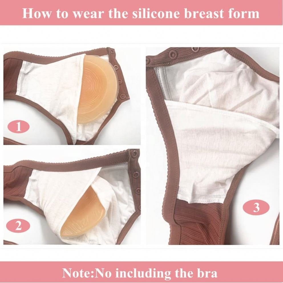 Silicone Breasts Form Reusable Breast Pads For Breasts Cancers Reconstruction Left