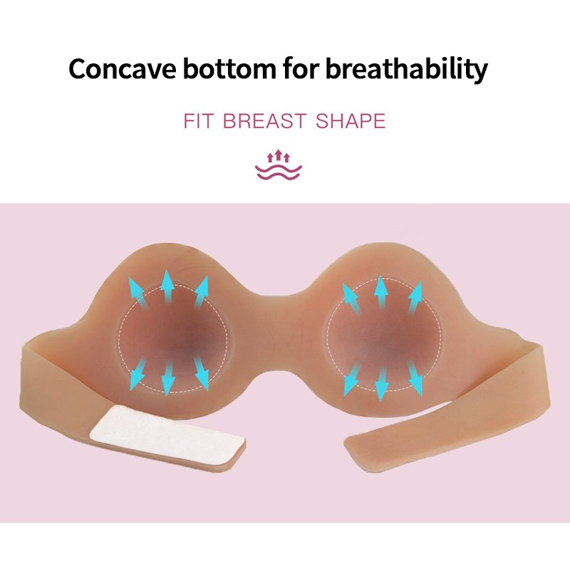ONEFENG Invisible Skinless Silicone Breast Forms for Small Chest Woman Soft Touch Crossdresser False Breast Comfortable
