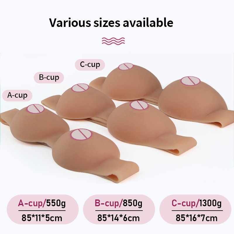 ONEFENG Invisible Skinless Silicone Breast Forms for Small Chest Woman Soft Touch Crossdresser False Breast Comfortable