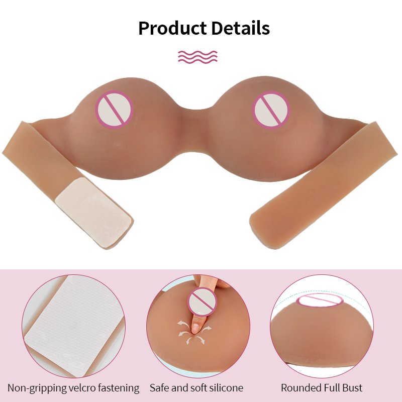 ONEFENG Invisible Skinless Silicone Breast Forms for Small Chest Woman Soft Touch Crossdresser False Breast Comfortable