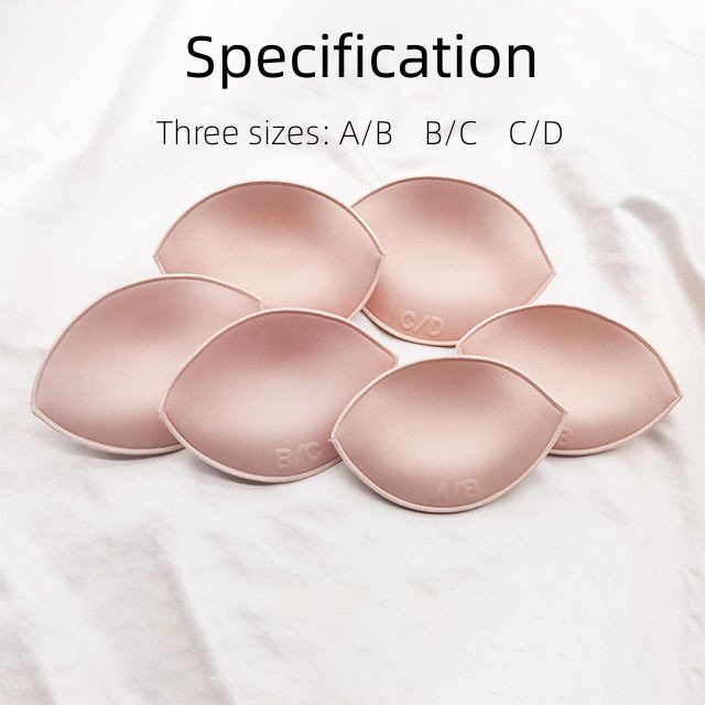 Dumpling shape Reusable push up sponge bra pad Inserts add a Cup foam Breast Pads water filled natural oil bra pad for women