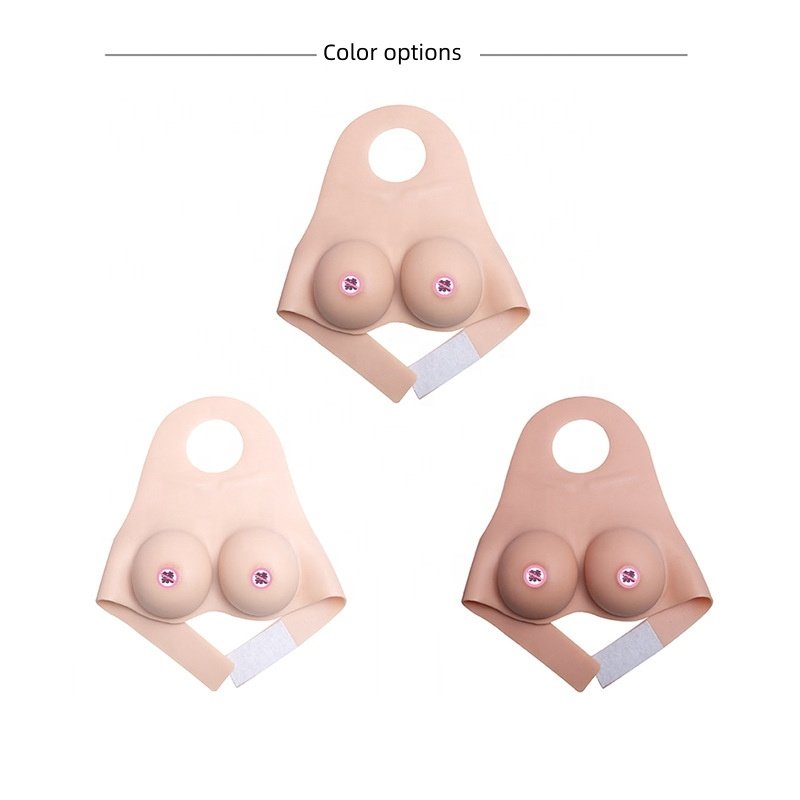 Large Size Teardrop Shaped Breast Forms Sexy One-Piece Breast and Bra for Men Health Medical Silicone Huge Cup Size