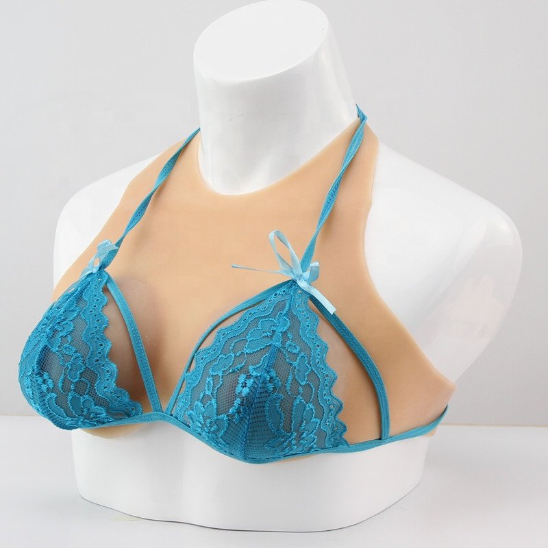 Large Size Teardrop Shaped Breast Forms Sexy One-Piece Breast and Bra for Men Health Medical Silicone Huge Cup Size