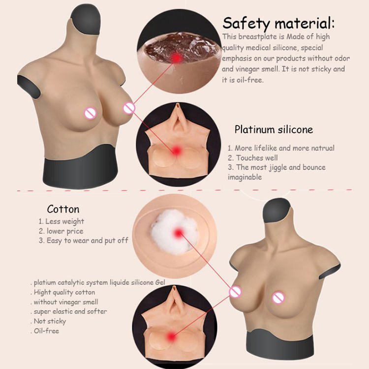 Male To Female Breast Form False Silicone Artificial Boobs Prosthesis For Cosplay Shemale Crossdresser