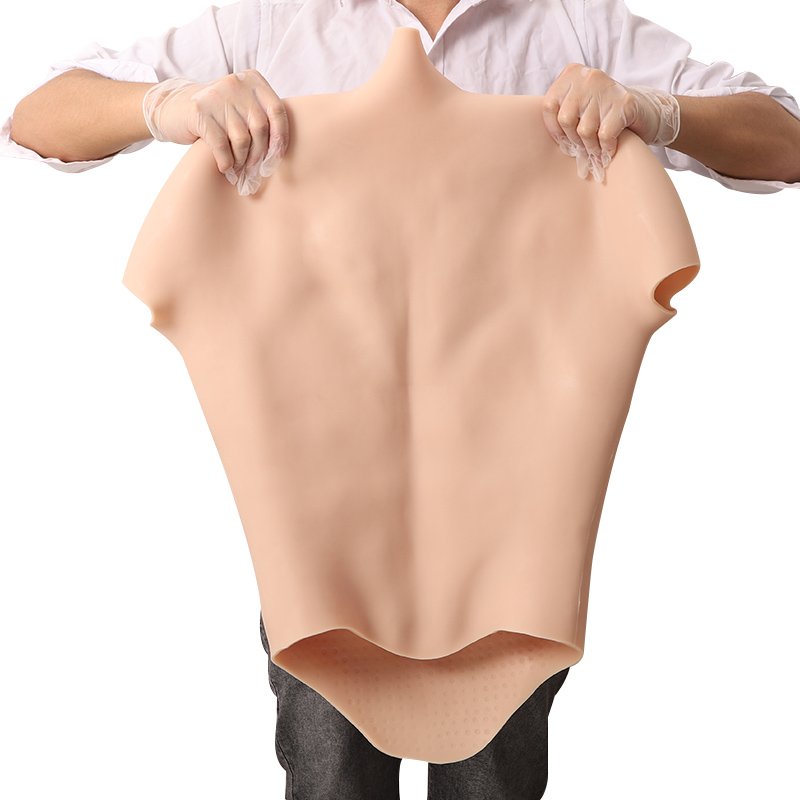 price Upgraded Silicone muscle Artificial Abdominal Muscles Vest Suit Including Silicone Arm Muscle Suit for Masquerade