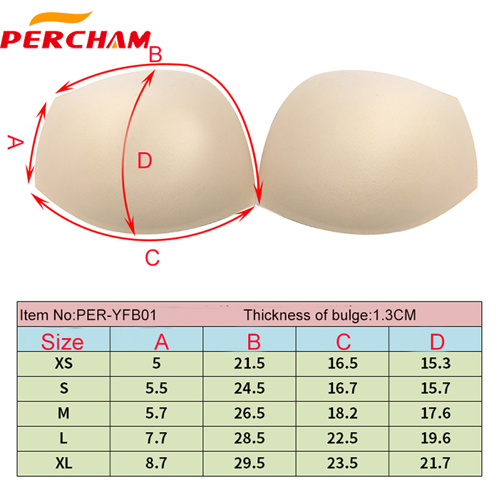 Thickening massage knit underwear Bikini swimsuit sports bra foam cup breast pad